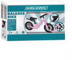 Kruzzel Loopfiets Roze – 12 Inch Kinderfiets met Verstelbaar Zadel en Draagriem