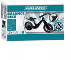 Kruzzel Loopfiets 12 inch Zwart – Verstelbaar Zadel + Draagriem