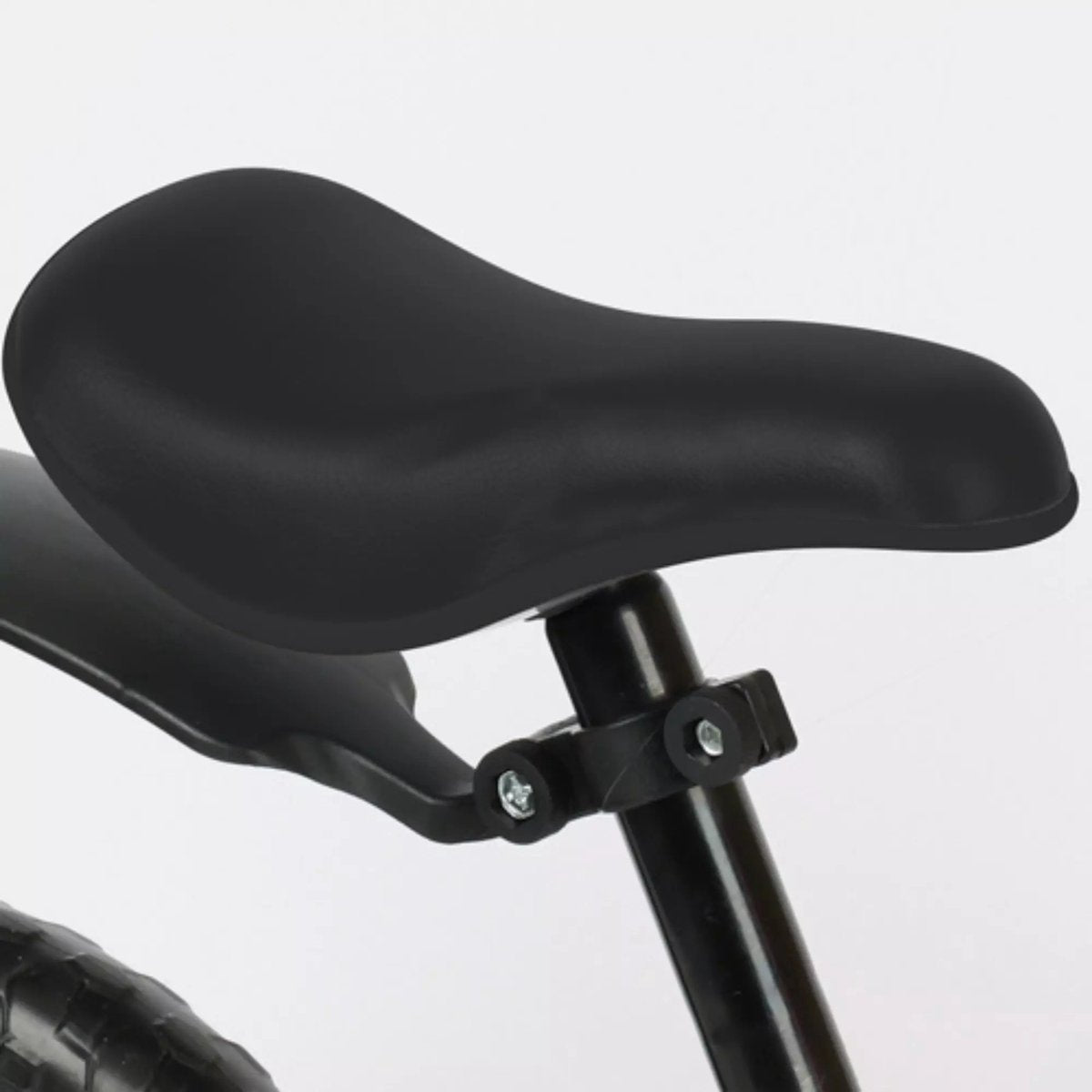 Kruzzel Loopfiets 12 inch Zwart – Verstelbaar Zadel + Draagriem