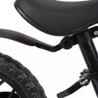 Kruzzel Loopfiets 12 inch Zwart – Verstelbaar Zadel + Draagriem