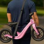 Kruzzel Loopfiets Roze – 12 Inch Kinderfiets met Verstelbaar Zadel en Draagriem