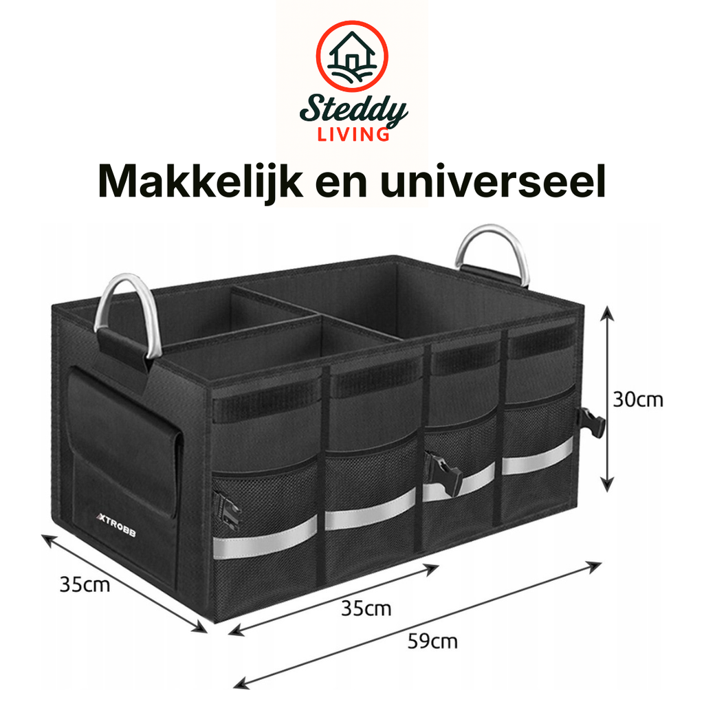 Kofferbak Organizer 59x30x35cm - Ruime en Stevige Opbergoplossing