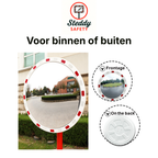 Verkeersspiegel 60 cm Convex met Reflectoren – Indoor & Outdoor (nr.22)