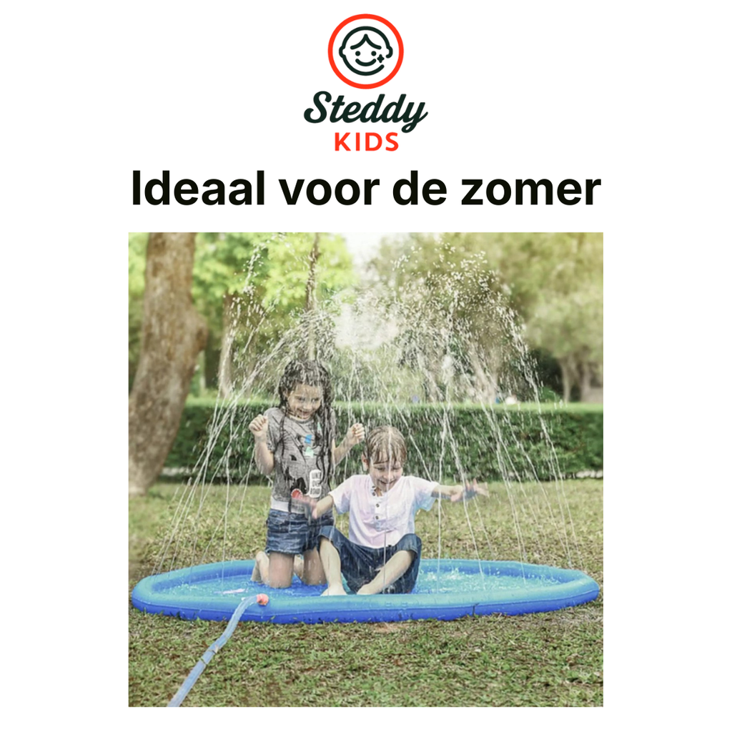 Kruzzel waterspeelmat 150 cm – kleurrijke sproeiermat voor kinderen in de tuin