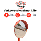 Keylight KSS-030 Verkeersspiegel met Luifel -RVS - (nr.34)