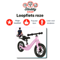 Kruzzel Loopfiets Roze – 12 Inch Kinderfiets met Verstelbaar Zadel en Draagriem