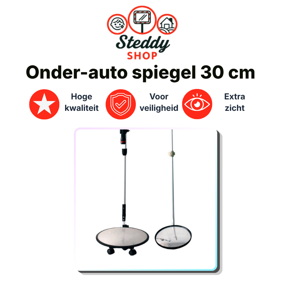 Onder auto Inspectiespiegel 30 cm – Waterdicht – LED – Telescopisch – Lichtgewicht (nr. 18)